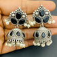 Alluring Black And Silver Oxidized Earrings For Women