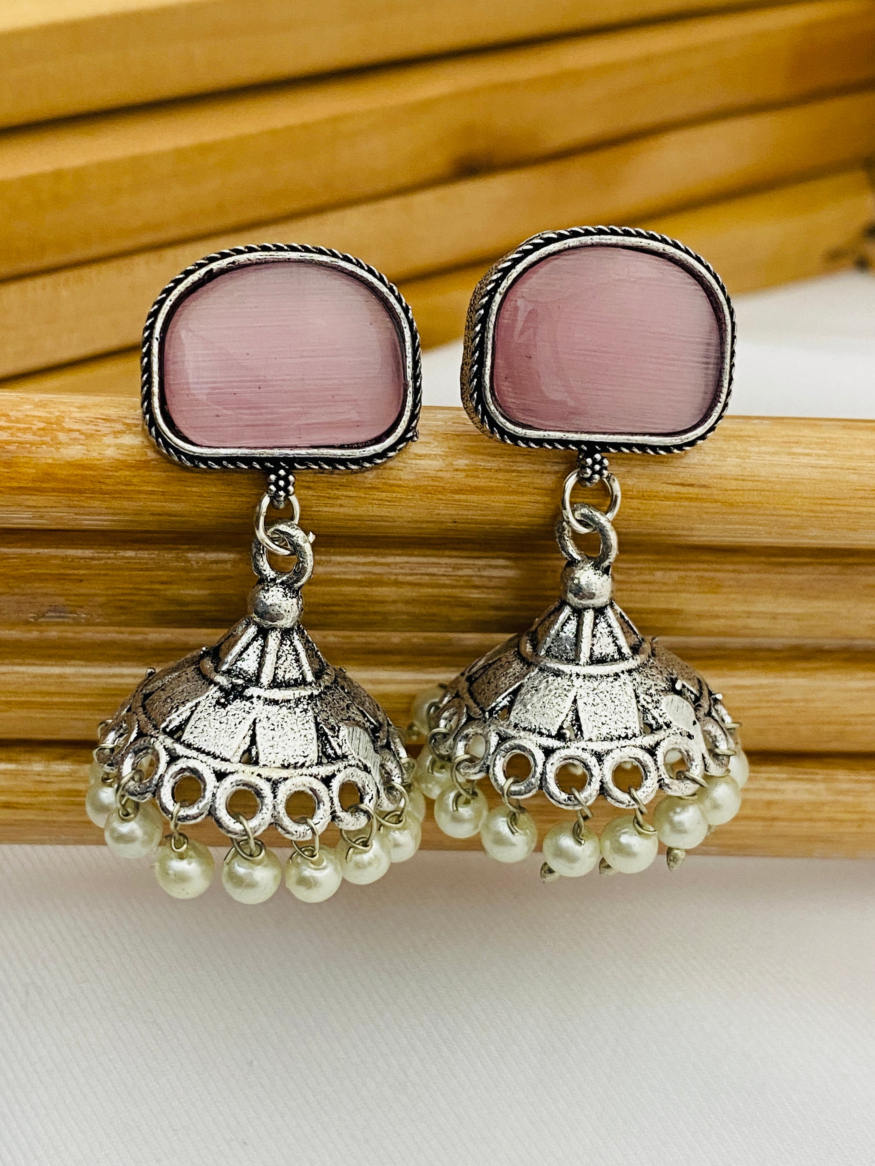 Paulami - This Onion pink Suhani earrings has to be my favourite color. Did  I tell you these were fashioned from old torn silk sarees. Yes, are indeed  upcycled and we love