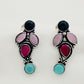 Charming Multicolor Designer Silver Oxidized Earrings For Women In Mesa