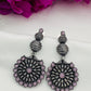 German Silver Plated Oxidized Long Earrings in USA