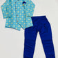  Sky Blue Color Designer Silk Kurta With Pajama Pant Near me