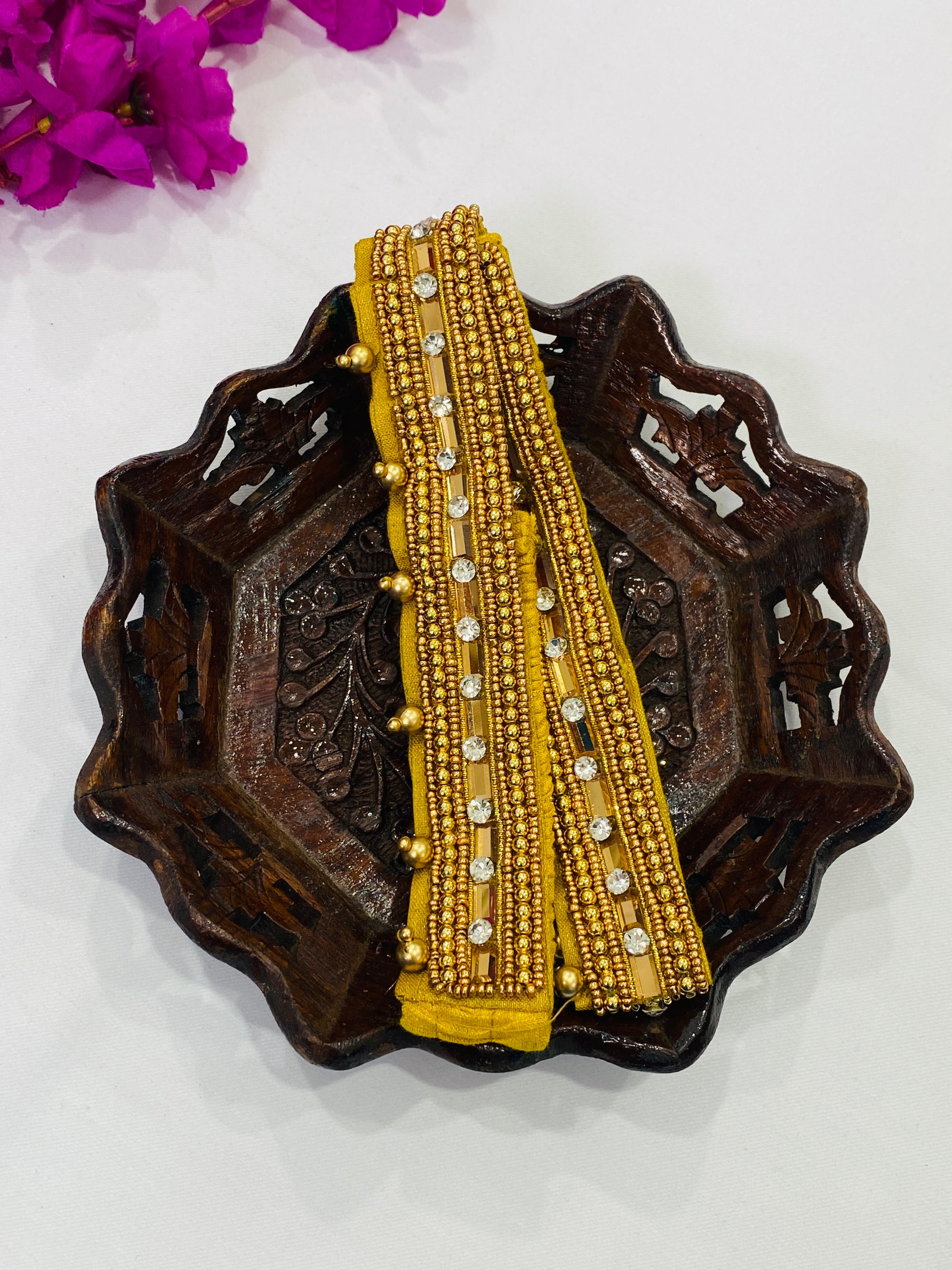 Golden Color Saree Belt With Stone Work Near Me