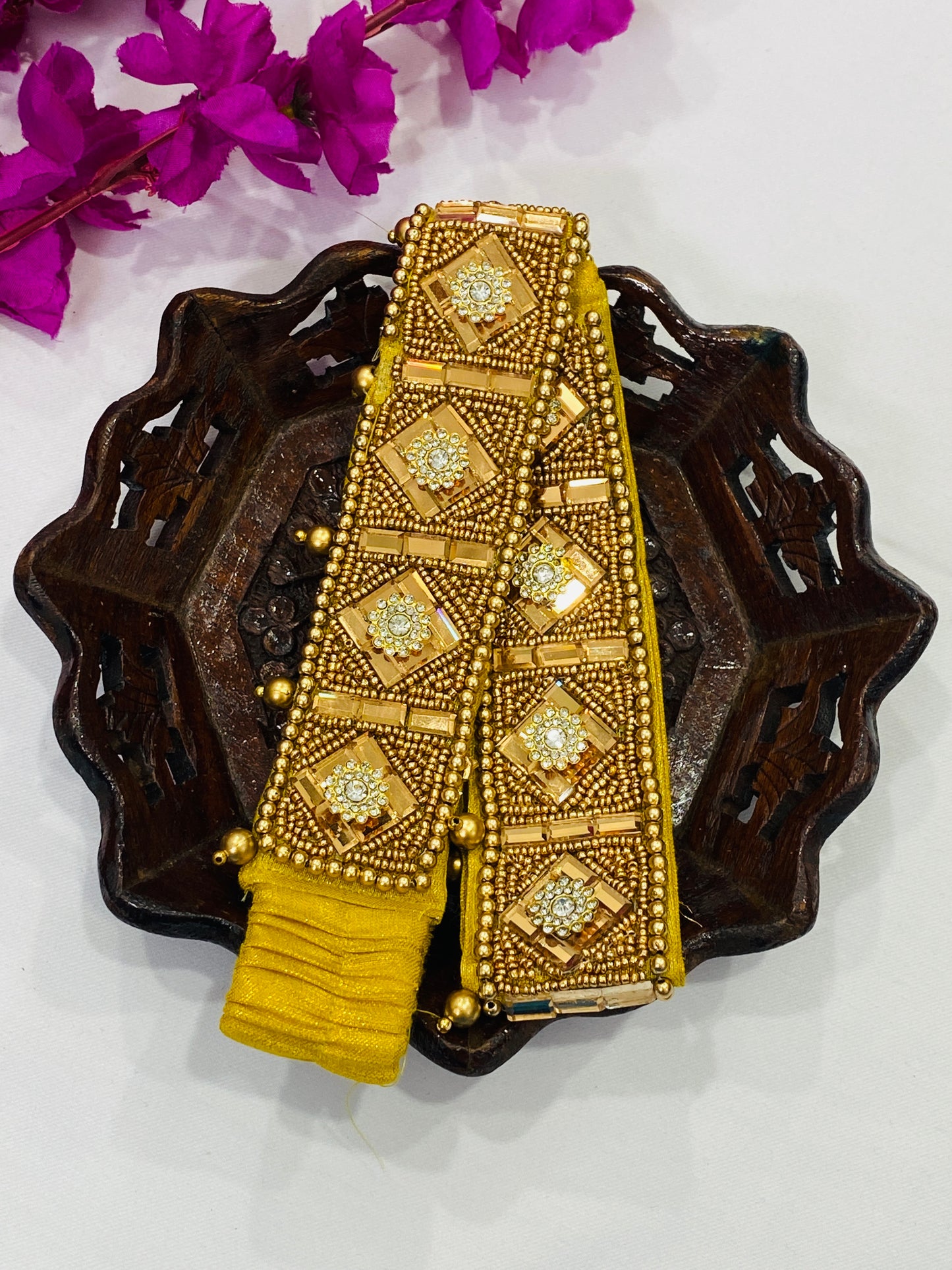 Golden Embroidery Cloth Waist Belt For Women Near Me