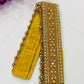 Elegant Golden Color Stone Work With Beads Hip Belt