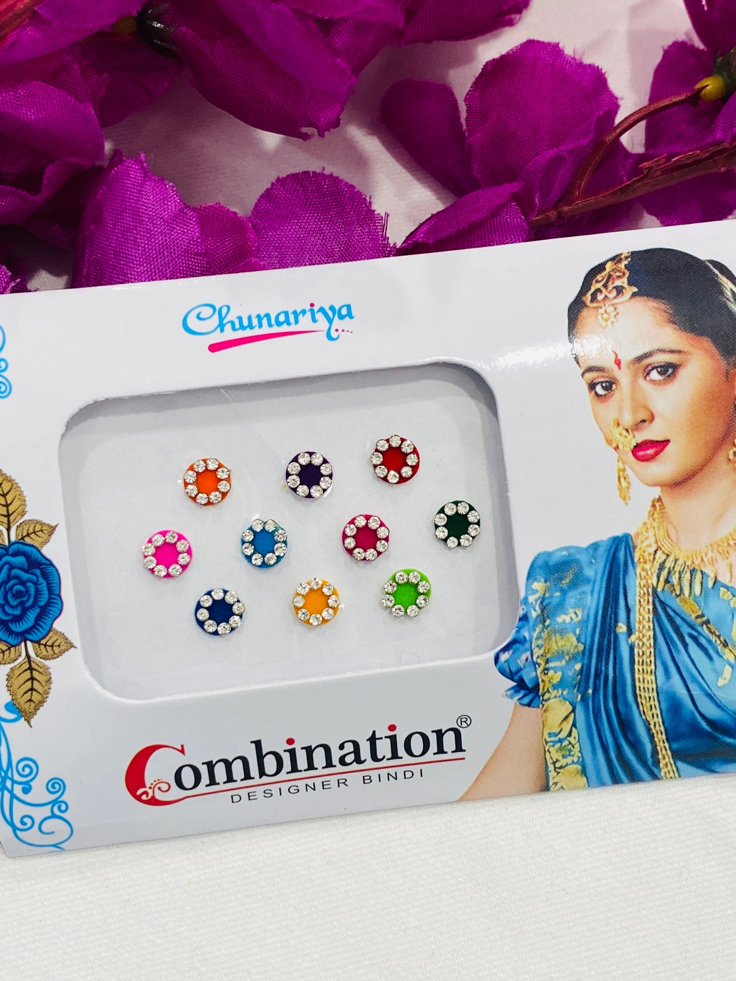 Dazzling Multi Color Bindi With Stone