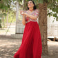 Attractive Red Color Reception Gown in USA