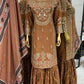 Brown Colored Embroidery And Sequins Work Sharara Suits Near Me