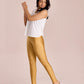 Gold Color Stretchable Shimmer Leggings Near Me