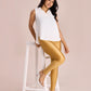 Gold Color Stretchable Shimmer Leggings In Chandler