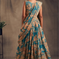 Teal Blue Color Golden Zari And Sequins Embroidered Lehenga In USA