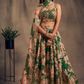 Alluring Green Color Golden Zari And Sequins Work Lehenga Choli With Dupatta Set