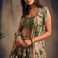 Alluring Green Color Golden Zari And Sequins Work Lehenga Near Me