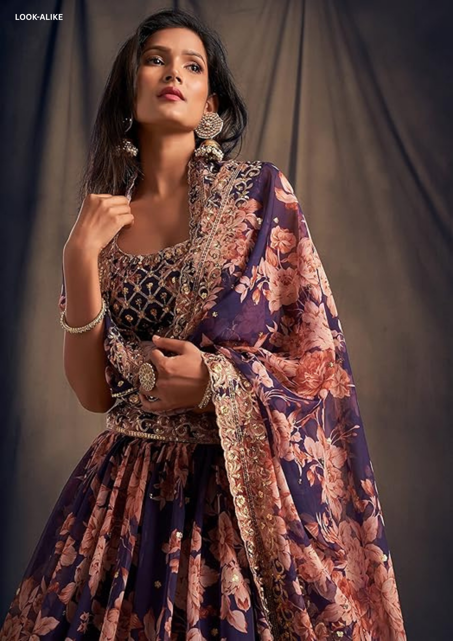 Attractive Purple Color Golden Zari And Sequins Work Lehenga Near Me