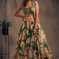 Green Color Sequins Work Lehenga In Tempe