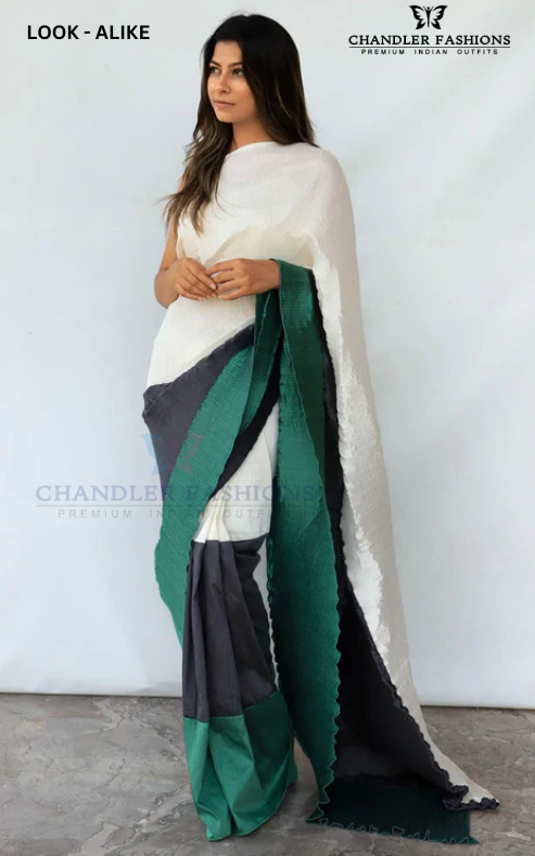 Designer Heavy Unique And Premium Italian Silk With Crush Saree 