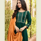 Attractive Green Color Heavy Embroidery Work Salwar Suits Near Me