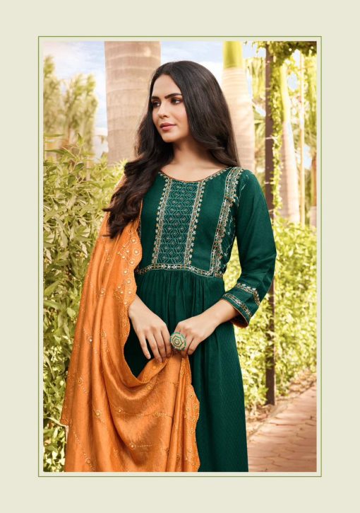 Attractive Green Color Heavy Embroidery Work Salwar Suits Near Me