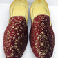 Attractive Maroon Colored Mojaris With Embroidery Work For Men
