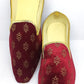 Beautiful Maroon Color Gold Thread Embroidery Work Mojaris For Men
