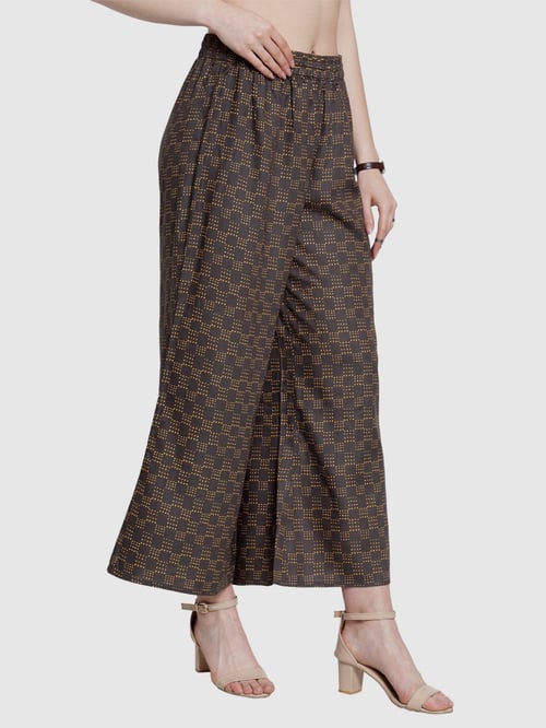 Black Designer Palazzo Pants For Women In USA