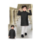 Black Color Heavy Banarasi Embroidery Kids Kurta Pajama Set For Boy Near Me