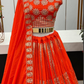 Orange Color Heavy Embroidery Sequins Work Lehenga Choli Near Me