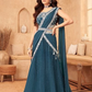 Stunning Teal Blue Color Heavy Embroidered Lehenga Choli With Dupatta Set For Women