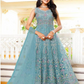 Beautiful Blue Color Heavy Embroidered Dress with Dupatta  For Women