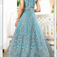 Beautiful Blue Color Heavy Embroidered Dress with Dupatta  For Women