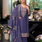 Alluring Lavender Color Organza With Zari and Thread Work Salwar Suits 