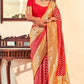 Amazing Printed Work Red Colored Soft Silk Sarees For Women
