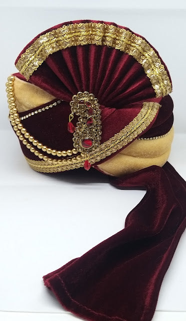 Maroon Color Velvet Turban Near Me