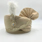 Pleasing Cream Color Poly Silk Turban With Embroidery Work For Men