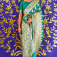Gorgeous Teal Green Colored Banarasi Soft Silk Sarees For Women