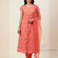 Georgeous Bright Pink Colored Salwar Suit With Bottom And Net Dupatta