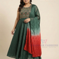 Attractive Gray Color Fancy Embroidery Work Kurti & Pant With Dupatta