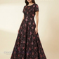 Beautiful Black Long Anarkali Gown With Pale Pink Sequins