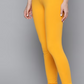 Premium Quality Yellow Color Cotton Leggings For Women In Happy Jack