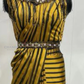 Yellow Color Ready To Wear One Minute Lycra Designer Saree Near Me