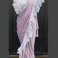 Alluring Purple Color Ready To Wear One Minute Lycra Designer Saree