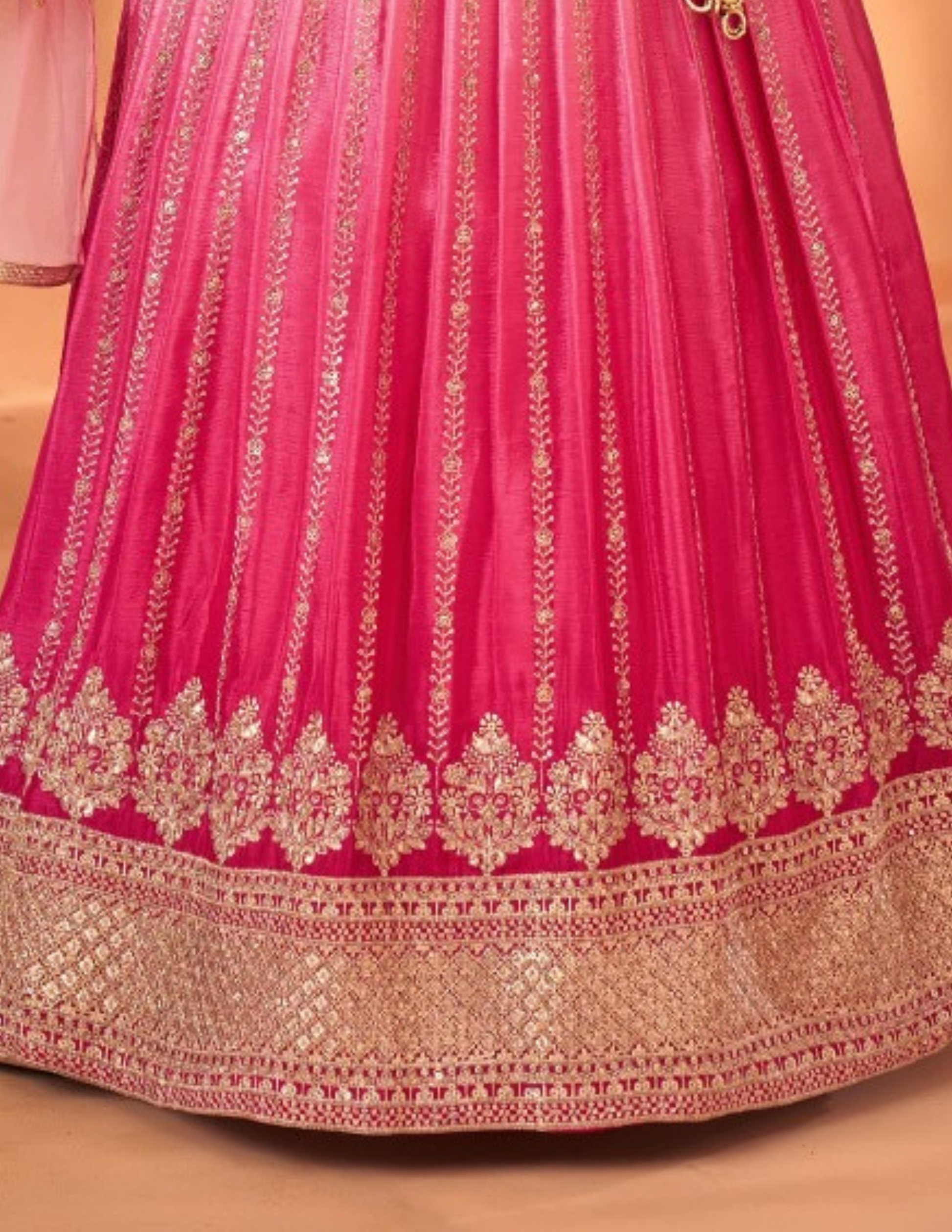 Gorgeous Rani Pink Colored Embroidery And Sequins Work Choli In USA