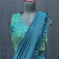 Teal Blue Color Lycra Ready To Wear Saree For Women Near Me