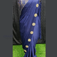 Beautiful Blue Colored Ready To Party Wear Lycra Designer Saree
