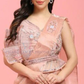 Peach Color Ready To Wear One Minute Designer Saree For Women Near Me