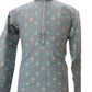 Attractive Gray Color Soft Brocade Embroidery Work Kurta Near Me