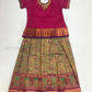 Stunning Pink And Purple Colored Art Silk Langa Sets For Girls