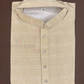 Attractive Gray Color Cotton Kurta With Pajama For Men