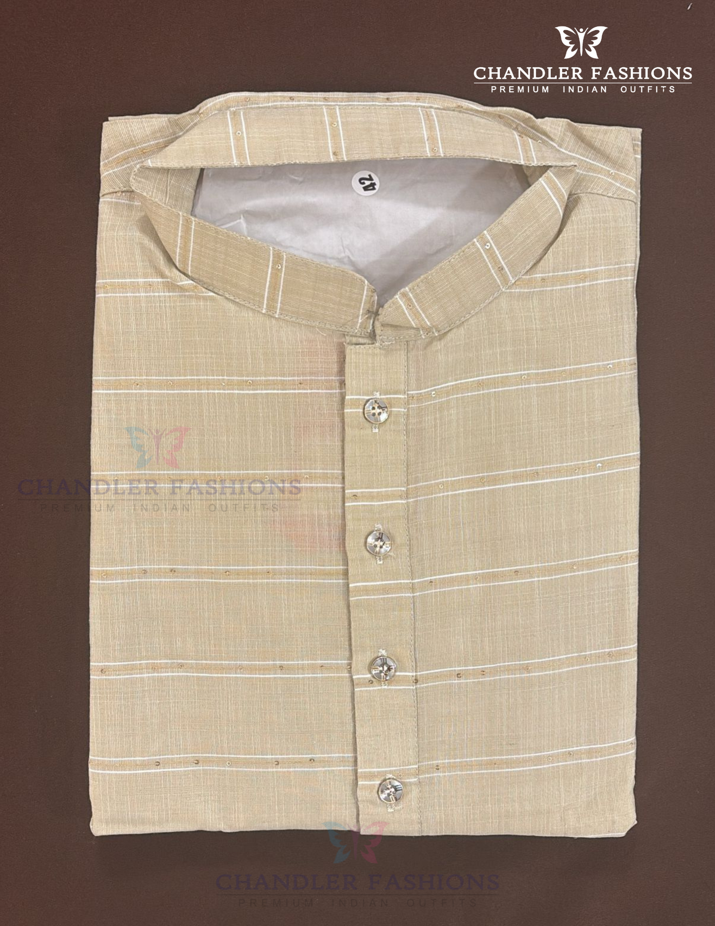 Attractive Gray Color Cotton Kurta With Pajama For Men