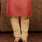 Gorgeous Red Color Poly Cotton With Digital Print Kurta For Men