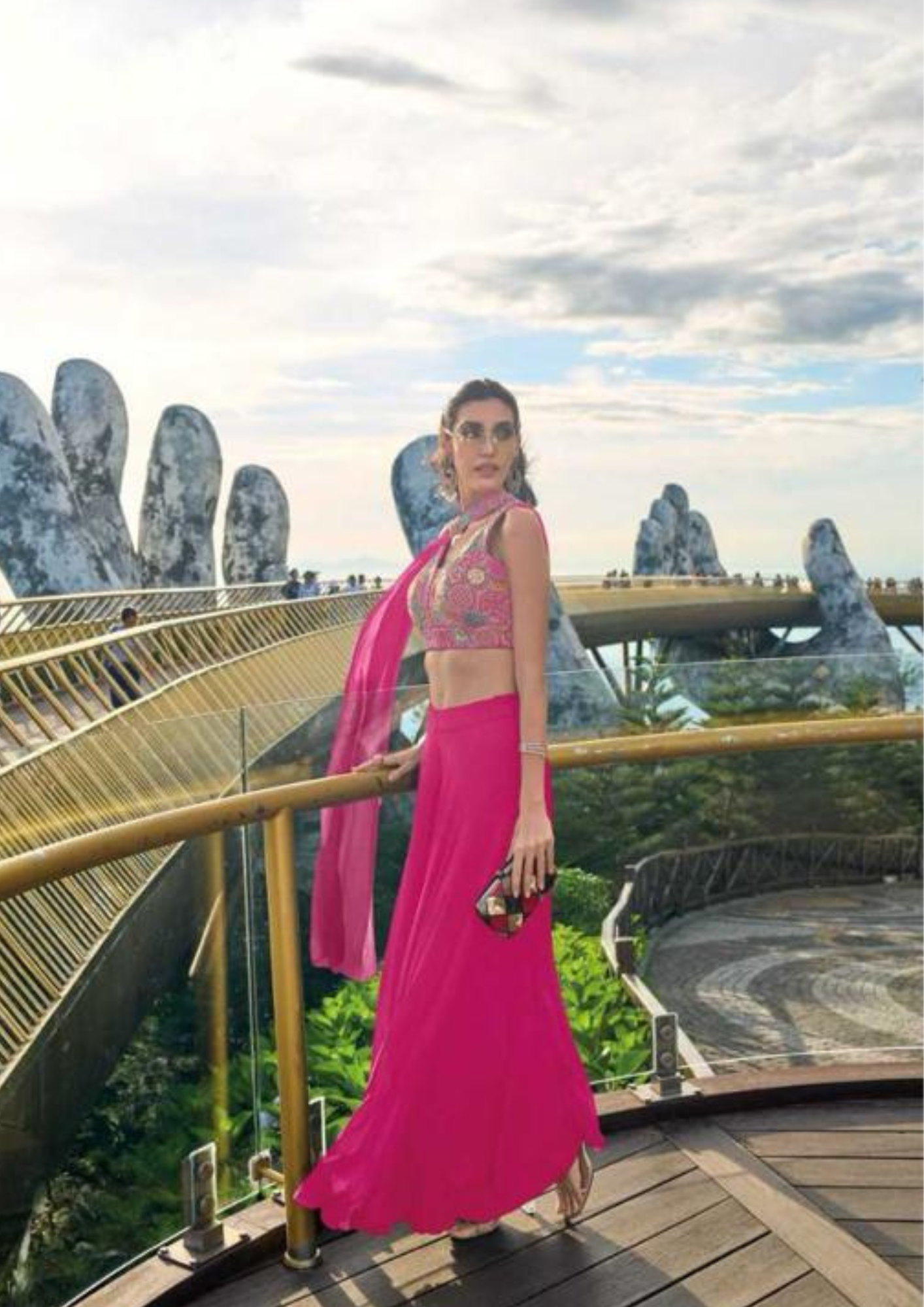 Appealing Pink Color Palazzo Suits With Dupatta In USA